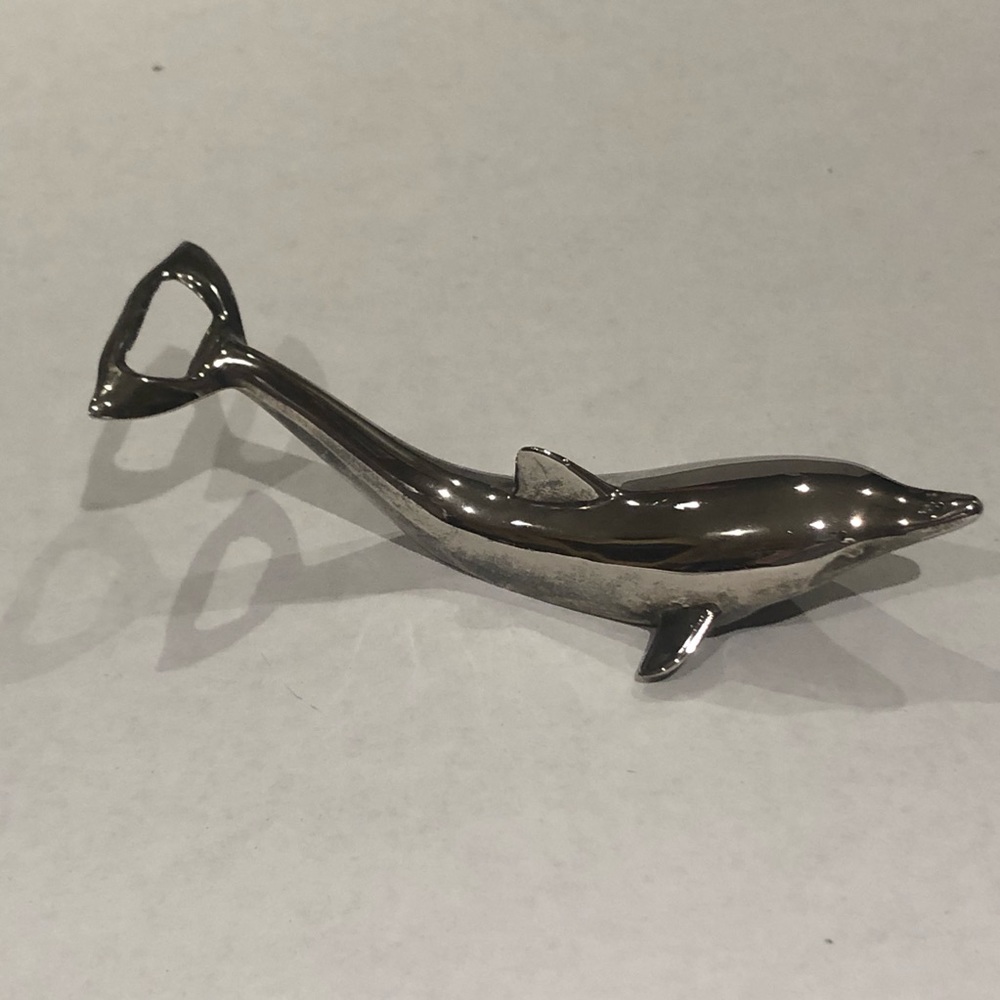 Vintage Dolphin Silver Plated Bottle Opener